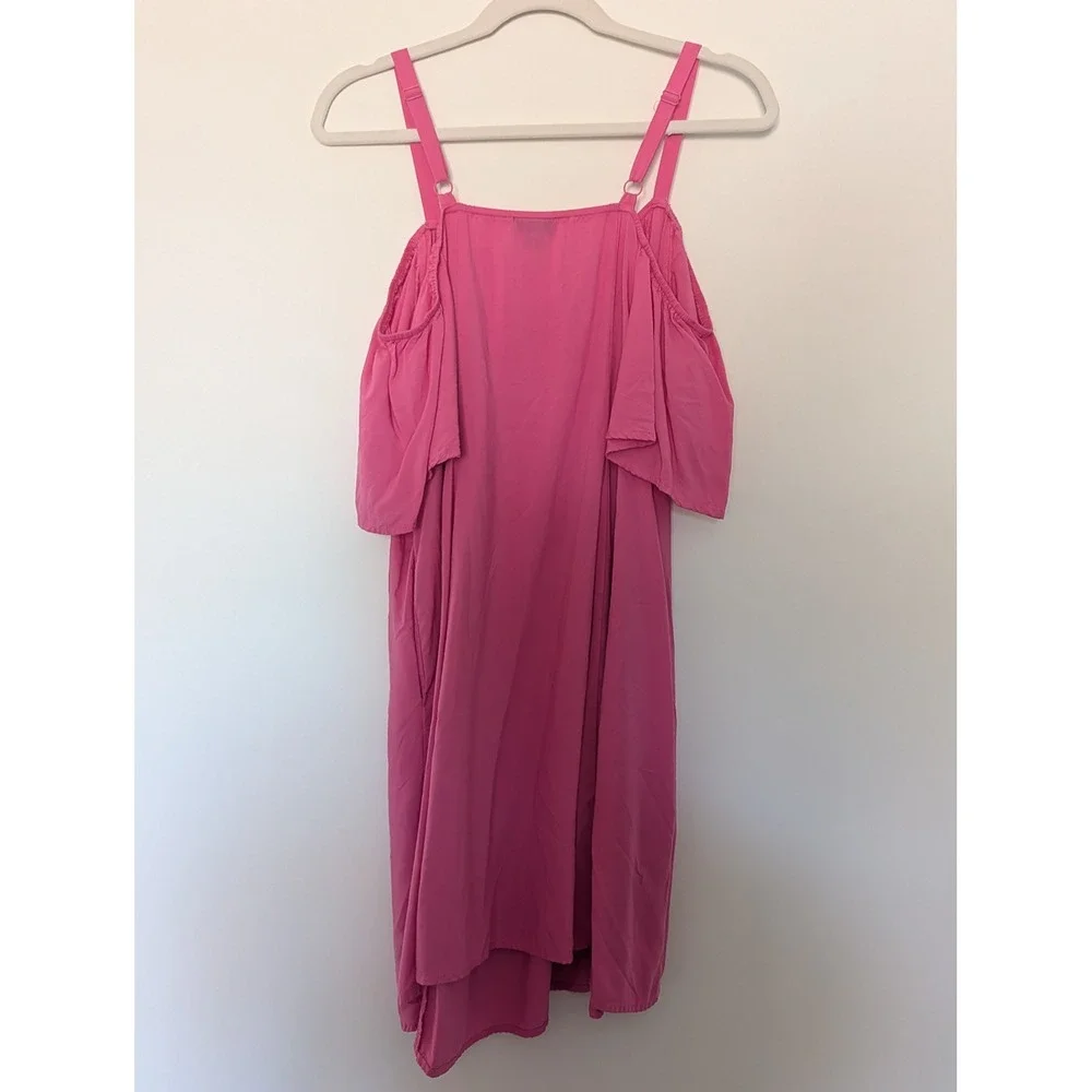 Torrid Womens‎ Plus 00 Pink Cold Shoulder Short Sleeve Knee Length Dress